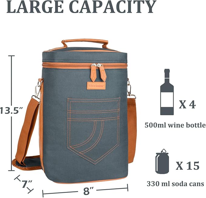 Tirrinia 4 Bottle Wine Gift Carrier - Image 5