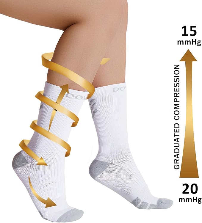DOVAVA Dri-tech Compression Crew Socks, Comfort Boost Circulation - Image 3