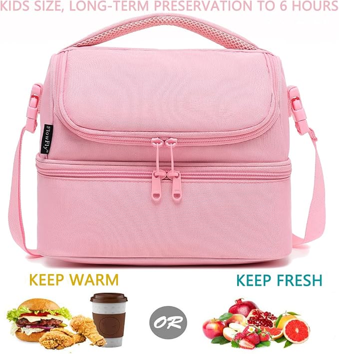 FlowFly Double Decker Cooler Insulated Lunch Bag Large Tote - Image 2