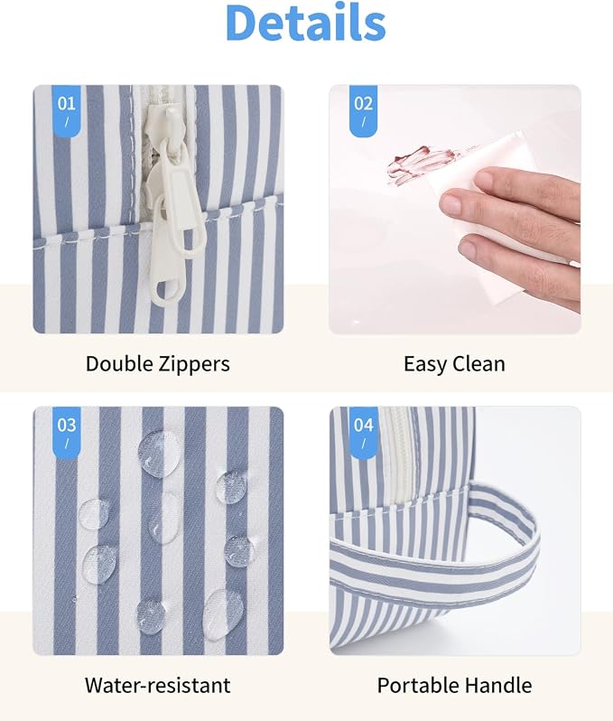 Narwey Clear Toiletry Bags for Traveling Women Men, Make Up Organizer, Skincare - Image 5