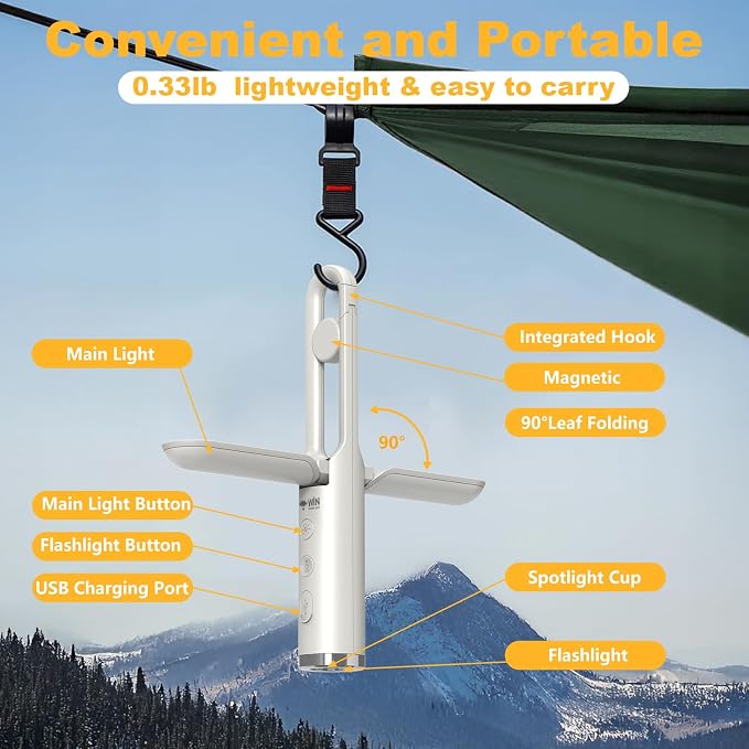 LED Camping Lantern, Rechargeable Emergency Light - Image 4
