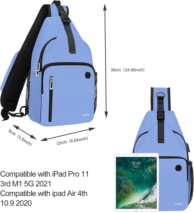 MOSISO Sling Backpack Bag, Crossbody Shoulder Bag Travel Hiking Daypack Chest - Image 5