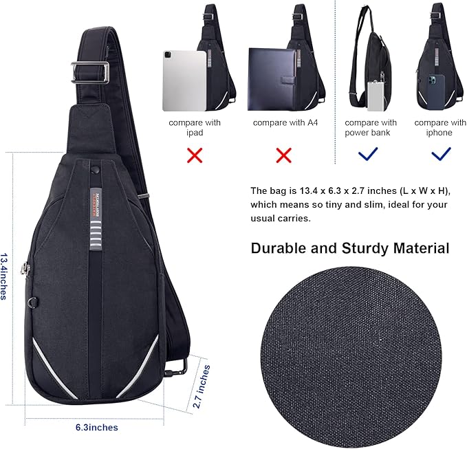 WATERFLY Small Crossbody Sling Backpack Anti Theft Backpack - Image 5