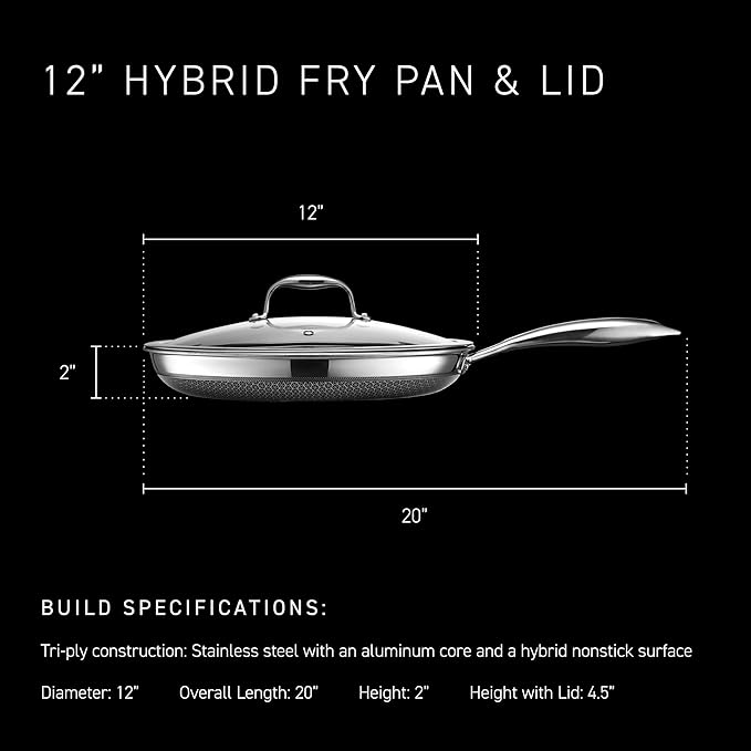 HexClad Hybrid Nonstick 12-Inch Frying Pan - Image 3