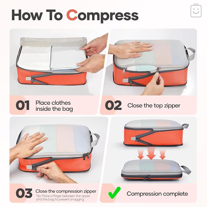 Veken 9/11 Set Compression Packing Cubes - Image 3