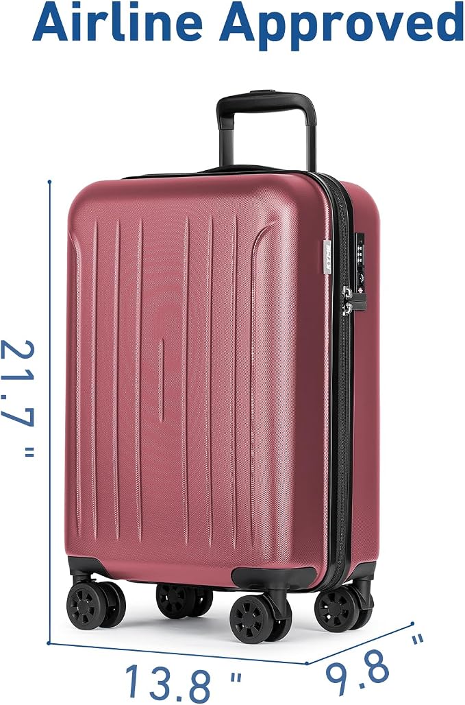 KYME Suitcase Hardshell With Double Spinner Wheels, PC+ABS TSA Lock Travel - Image 5