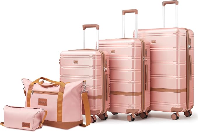 Luggage Sets 3 Piece with spinner wheels, PC+ABS Hard Shell Travel Luggage by Unknown