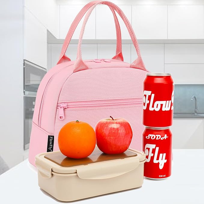 FlowFly Lunch Bag for Women Insulated Lunch Box Corduroy Lunch Tote Cooler for - Image 8