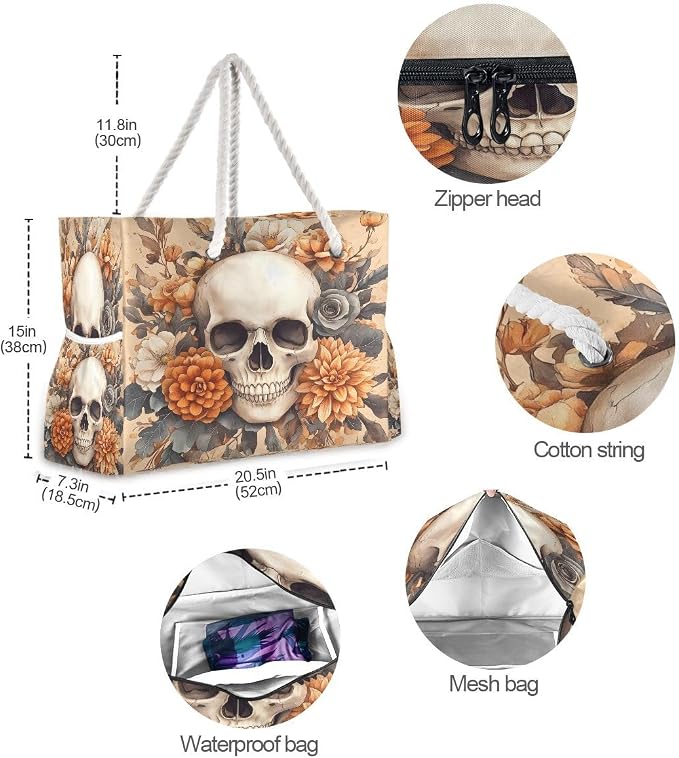 senya Large Beach Bags Totes Canvas Tote Shoulder Bag Soft Wave Water Resistant - Image 4