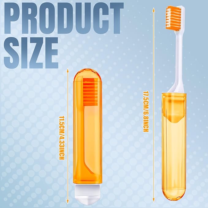Patelai 4 Pieces Travel Toothbrush Set, Soft Bristle Mini Foldable Tooth Brush - Image 2