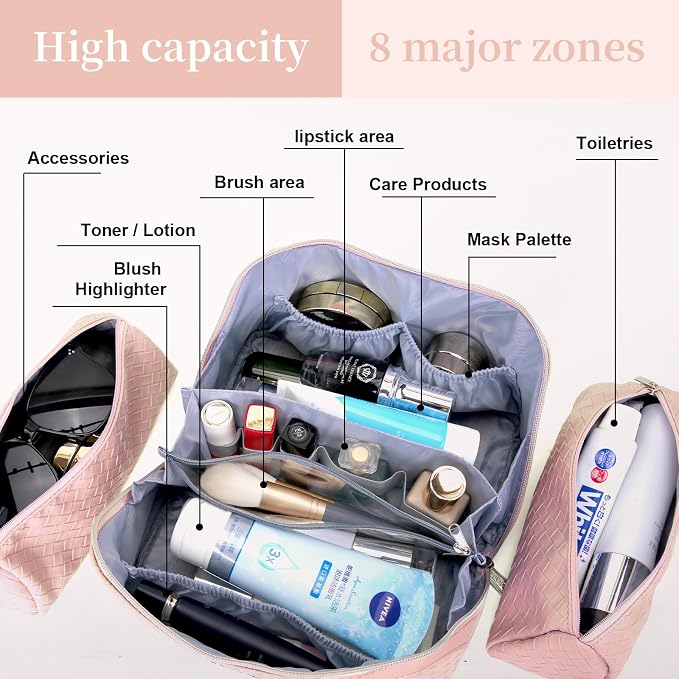 BOYATU Travel Makeup Bags for Women: Large Cosmetic Bag Waterproof - Image 7