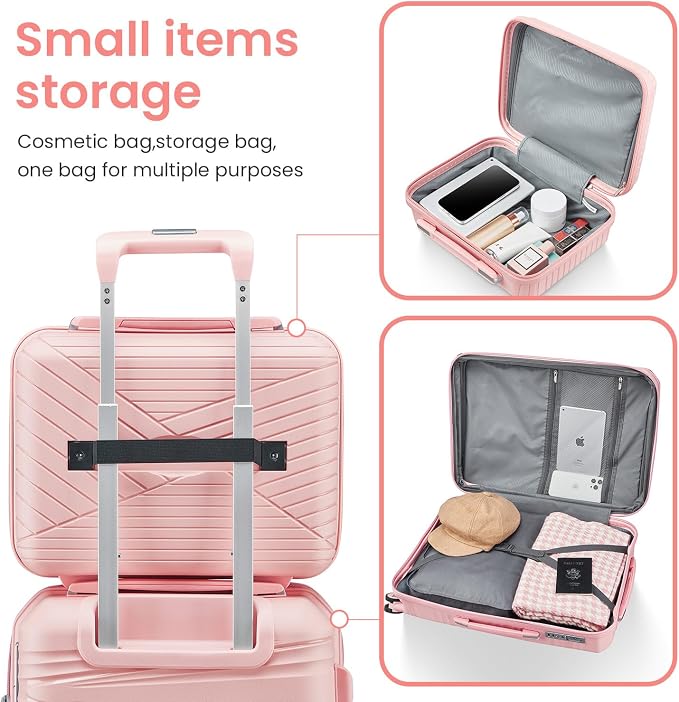 Campfun Luggage 4 Piece Sets, Expandable Carry On Luggage Set Hardshell PP - Image 4