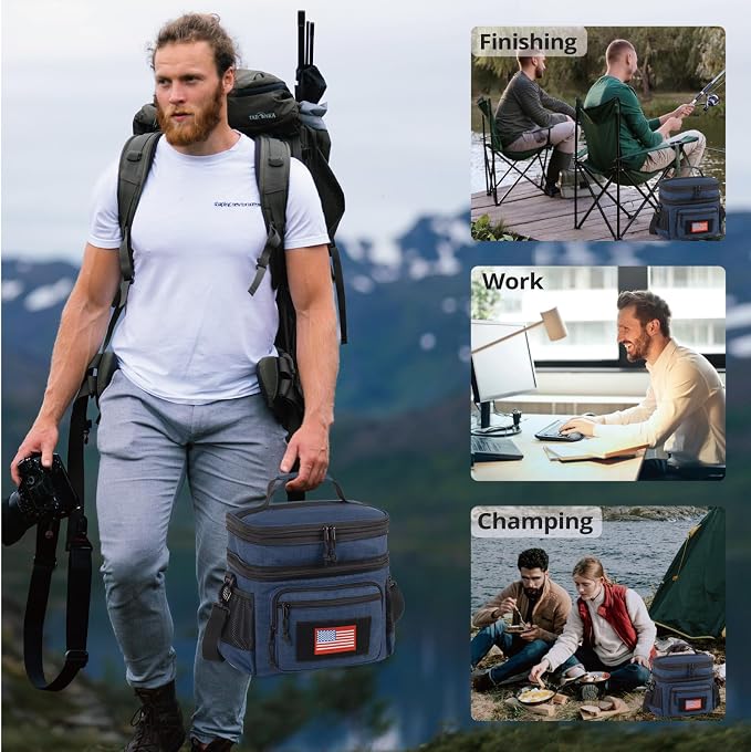 ATRIPACK Lunch Bag for Men, Double Deck Tactical Lunch Box Work - Image 2