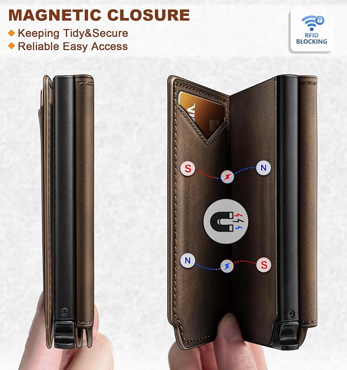 BULLIANT Men Wallet Leather Wallet Card Holders Money Clip - Image 3