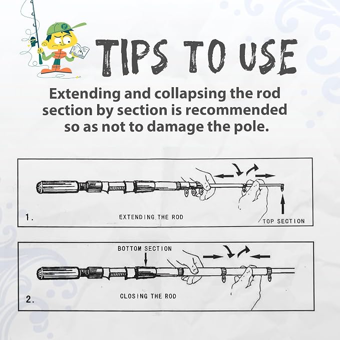 Kids Fishing Pole, Portable Telescopic Kids Fishing Poles - Image 7