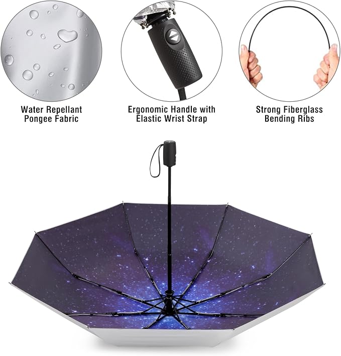 G4Free UPF 50+ UV Protection Large Travel Umbrella 42/46 Inch Auto Open Close - Image 7