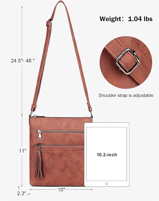 MASINTOR Crossbody Purses for Women, Adjustable Strap Shoulder Bag - Image 4