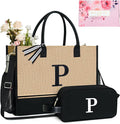 TOPDesign Personalized Initial Canvas Tote Bag, by TOPDesign