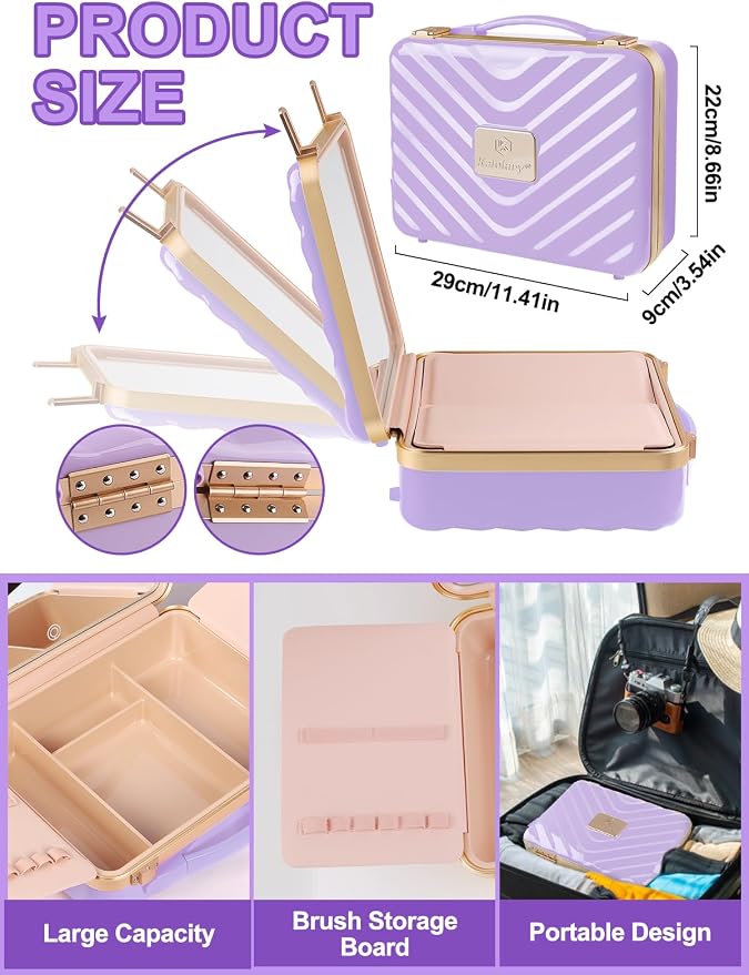 Kalolary Travel Makeup Train Cases - Image 5