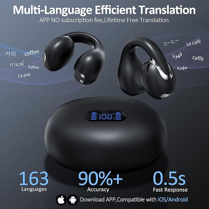 AI Language Translation Earbuds Real Time, IAMJOY Language Translator Earbuds - Image 2