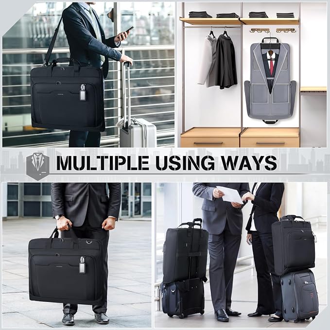 RAINSMORE Garment Bags for Travel Carry On Garment Bag for Hanging Clothes - Image 7