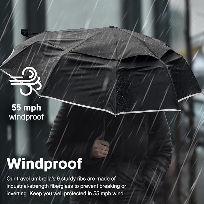 G4Free 42 Inch Eco Windproof Folding Umbrella - Image 8