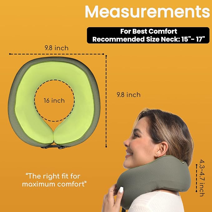Cesperi® Travel Neck Pillow for Airplanes, Ergonomic Design, Airplane Neck - Image 4