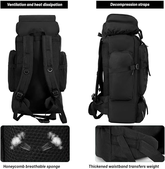 80L 2Pcs Hiking Backpack for Men - Image 4