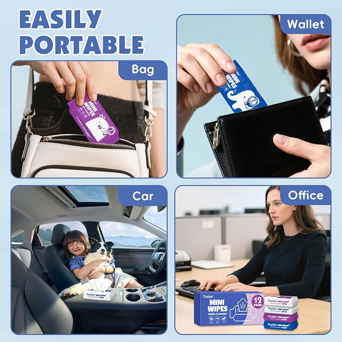 12 PackTravel Flushable Wipes - Image 7