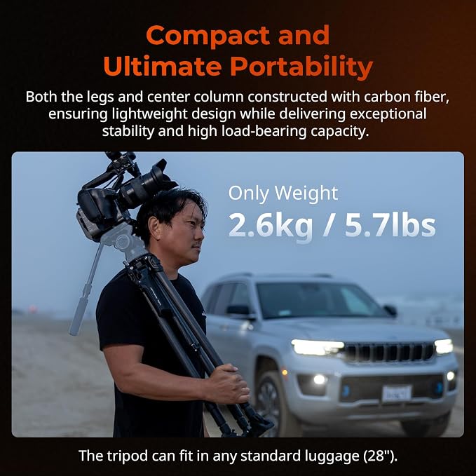 SmallRig x Potato Jet Tribex Hydraulic Carbon Fiber Tripod Fast Extend Camera - Image 6