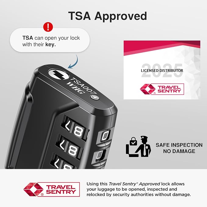 Puroma 2 Pack TSA Approved Luggage Locks, 4 Digit Combination Travel Locks - Image 2