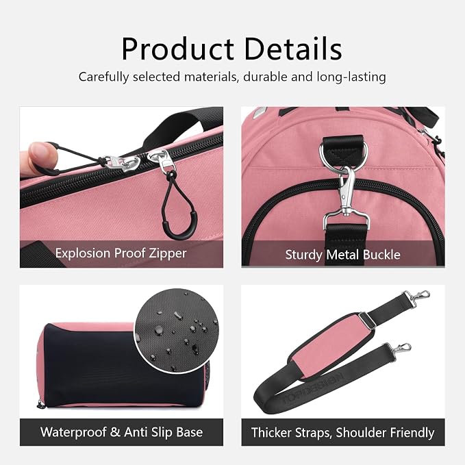 TOPDesign Gym Bag for Women & Men, Unisex Duffel Bag - Image 7