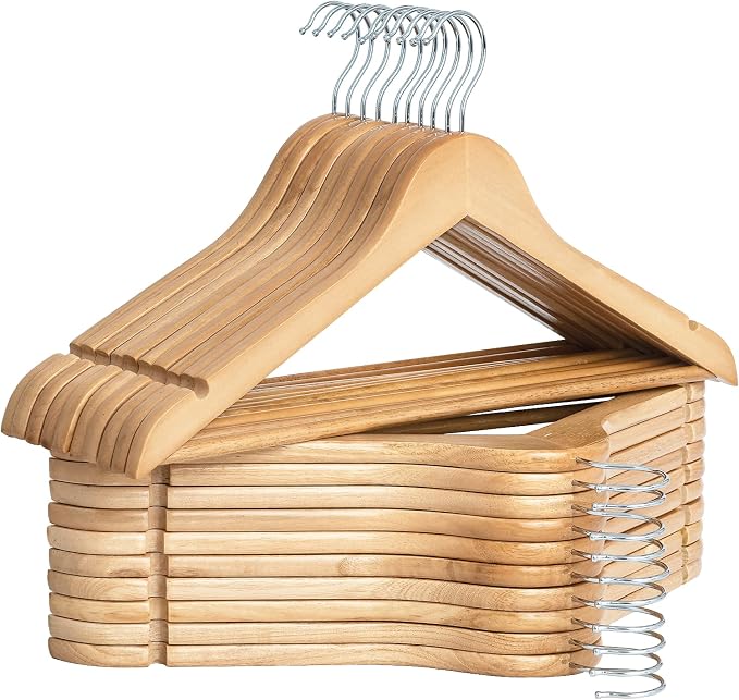 StorageWorks Wooden Hangers 20 Pack, Wood Coat Hanger by StorageWorks