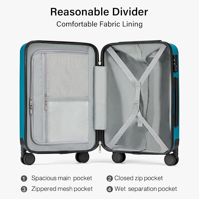 Hanke 2 Piece Hard Shell Luggage Sets - Image 6