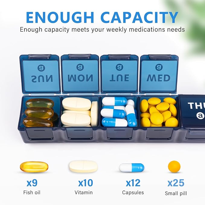 2-Pack Weekly Large Pill Organizer - Image 2