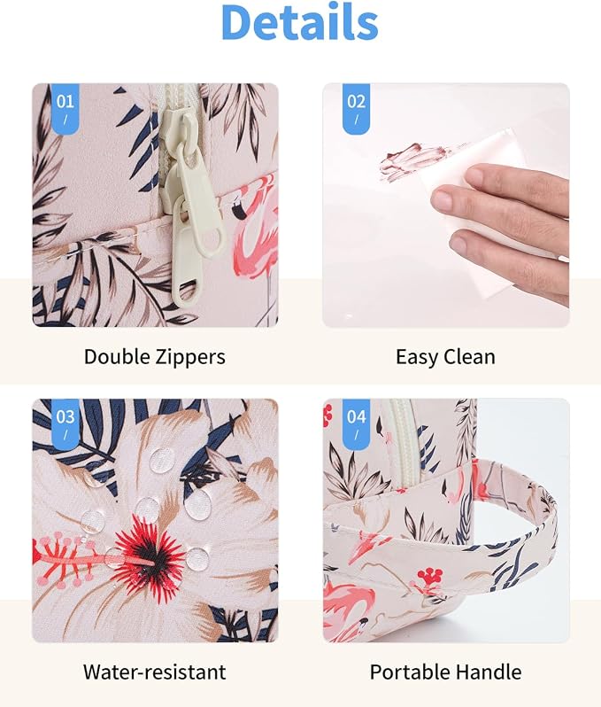 Narwey Clear Toiletry Bags for Traveling Women Men, Make Up Organizer, Skincare - Image 5