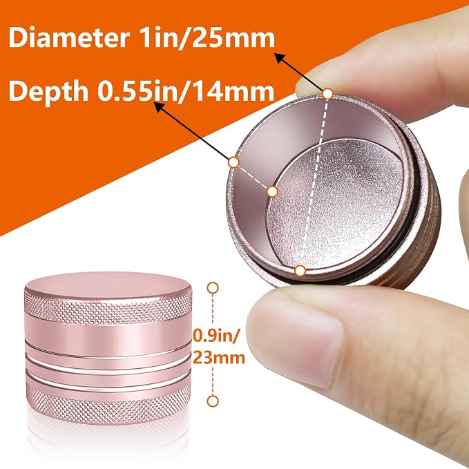 2 Sets Small Pill Box, Portable Daily Box, Aluminium Alloy Round Container - Image 2