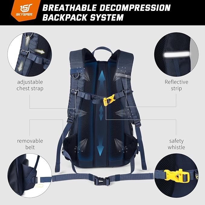 SKYSPER Hiking Daypack 30L Camping Backpack, Day Packs - Image 3