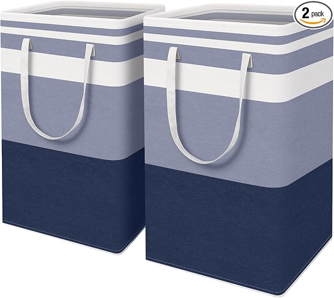 HomeHacks 2-Pack Large Laundry Basket, Waterproof, Freestanding Laundry Hamper by HomeHacks