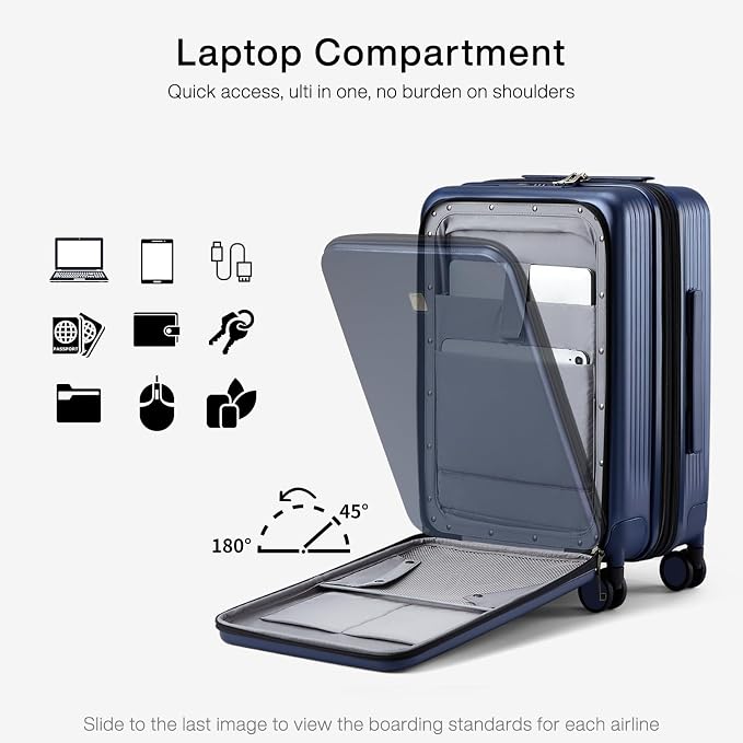 Hanke Grace Expandable Carry On Luggage - Image 11