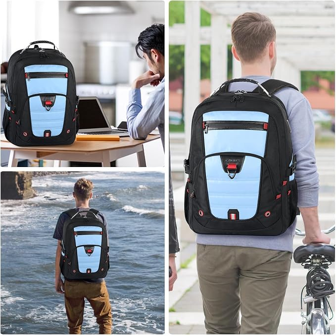 Z-MGKISS Big Backpack for Travel, 52L Large Anti-Theft Computer Backpack for - Image 7