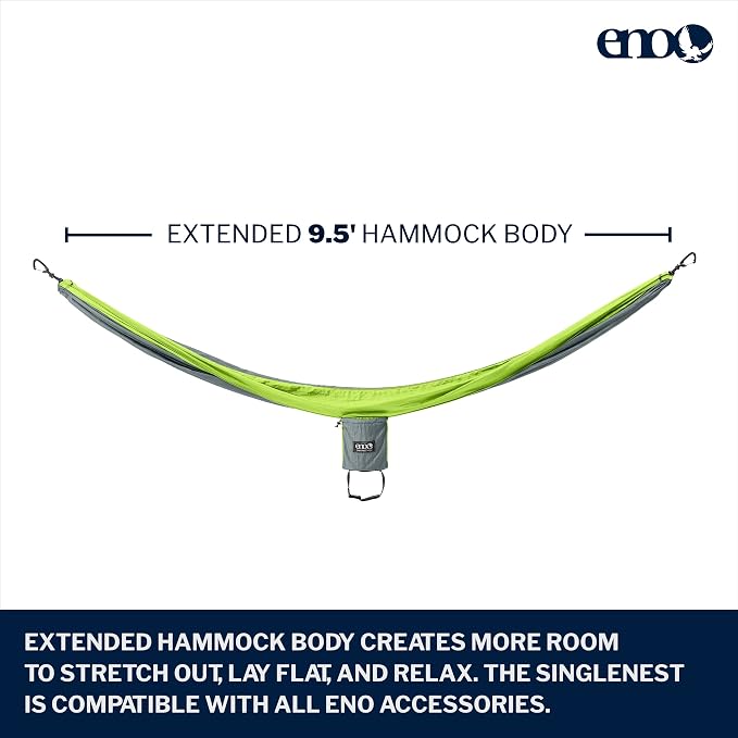 ENO, Eagles Nest Outfitters SingleNest Lightweight Camping Hammock - Image 2