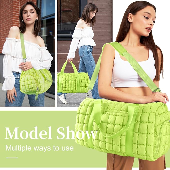 Quilted Travel Duffle Bag Gym Bag - Image 7