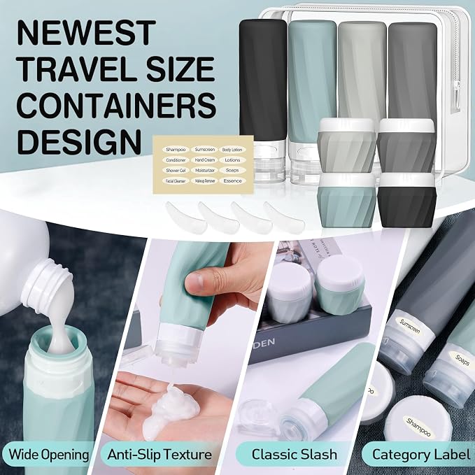 14pack Travel Bottles for Toiletries, TSA Approved Travel Size Toiletries - Image 5