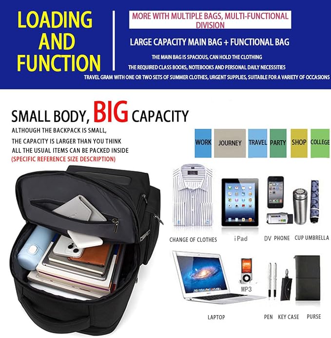 Professional Business Backpack for Men, 15.6inch Laptop Compartment - Image 5