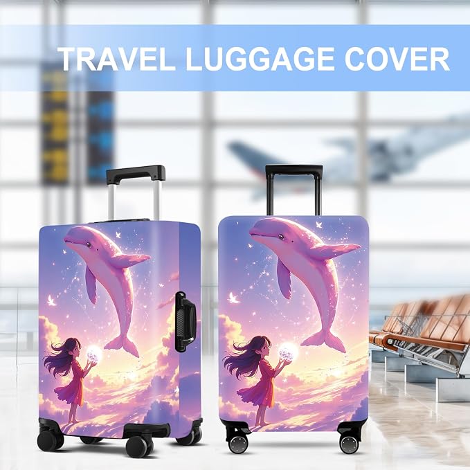 Luggage Cover Washable Suitcase Protector Anti-Scratch, Stretchable Fit - Image 6