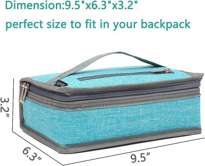 FlowFly Small Insulated Lunch box Portable Soft Bag Mini Cooler Thermal Meal - Image 4