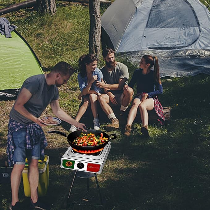 Vivicreate 10000 BTU Single Burner Propane Gas Stove Outdoor Camping Cooker - Image 4