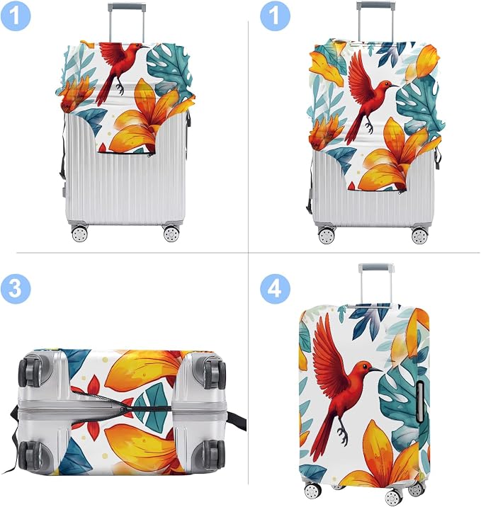 Luggage Cover Washable Suitcase Protector Anti-Scratch, Stretchable Fit - Image 5