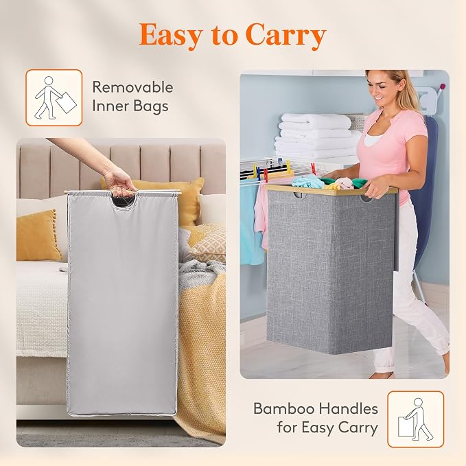 Lifewit 160L Double Laundry Hamper - Image 5